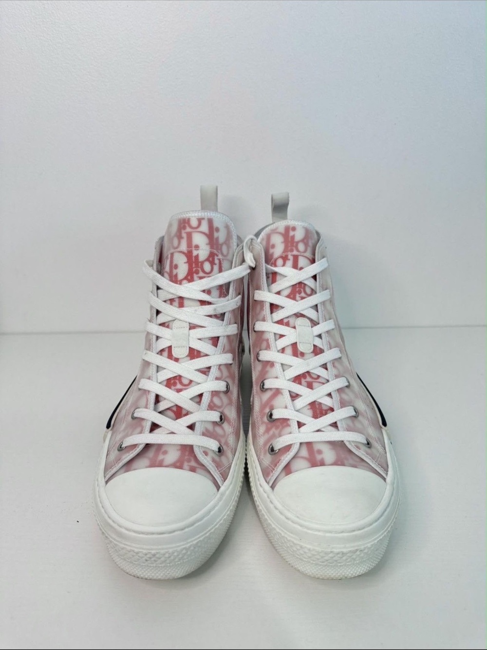 Dior Pink Monogram High-Top Sneakers - Picture 2 of 5